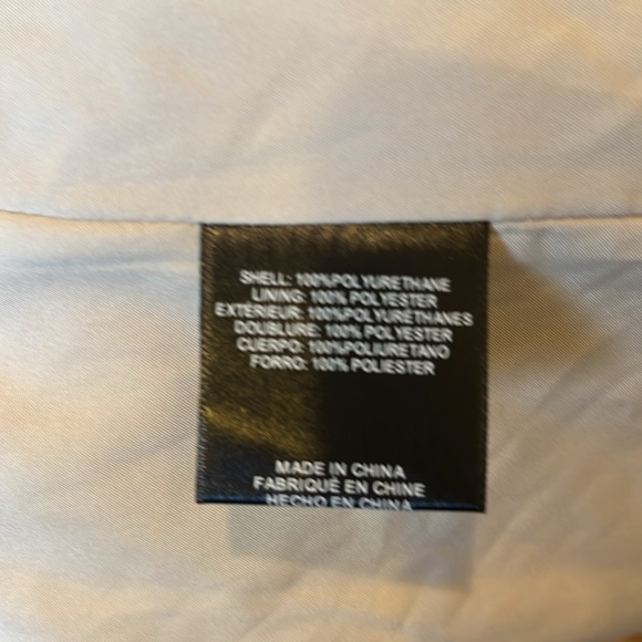 Bailey 44 Faux leather Beige / Cream Coat size LG. Only worn once. - Picture 7 of 11